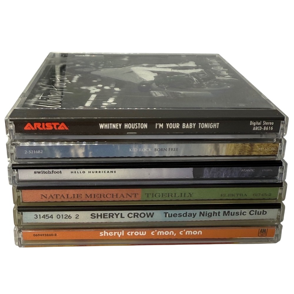 90s Y2K CD Lot:‎ Whitney Houston, Sheryl Crow, Natalie Merchant, Kid Rock +